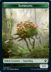 Food // Saproling Double-Sided Token [Commander 2021 Tokens] Magic: The Gathering