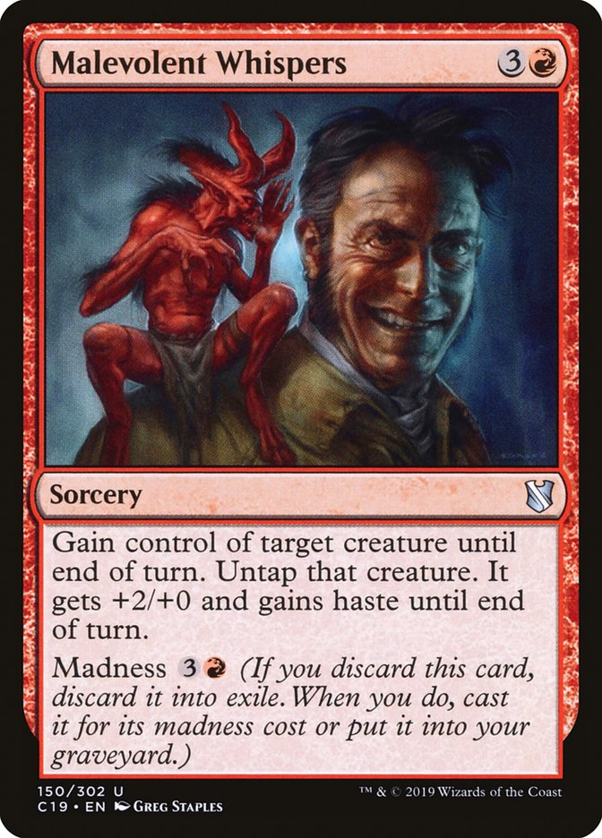 Malevolent Whispers [Commander 2019] Magic: The Gathering