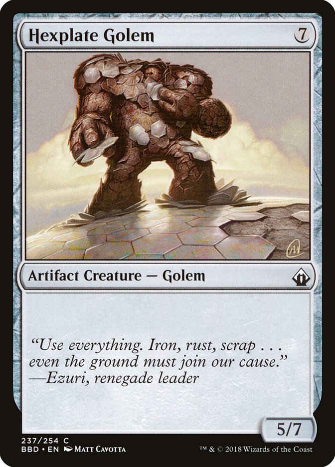 Hexplate Golem [Battlebond] Magic: The Gathering