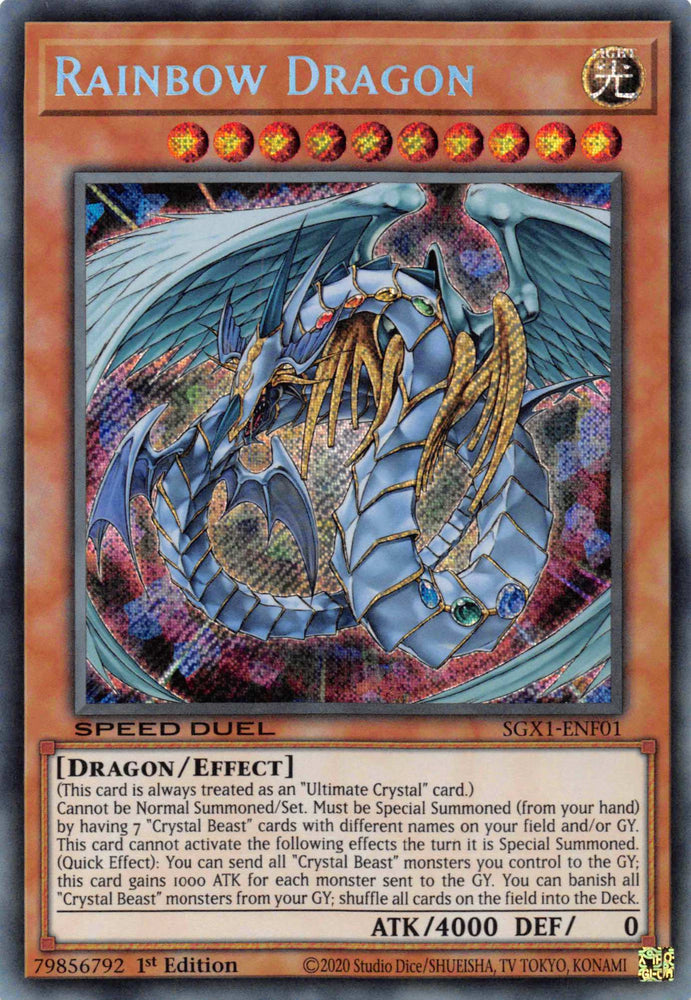 Rainbow Dragon [SGX1-ENF01] Secret Rare Yu-Gi-Oh!