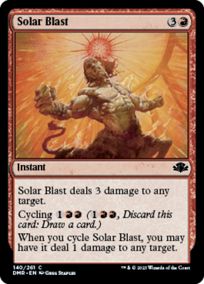 Solar Blast [Dominaria Remastered] Magic: The Gathering