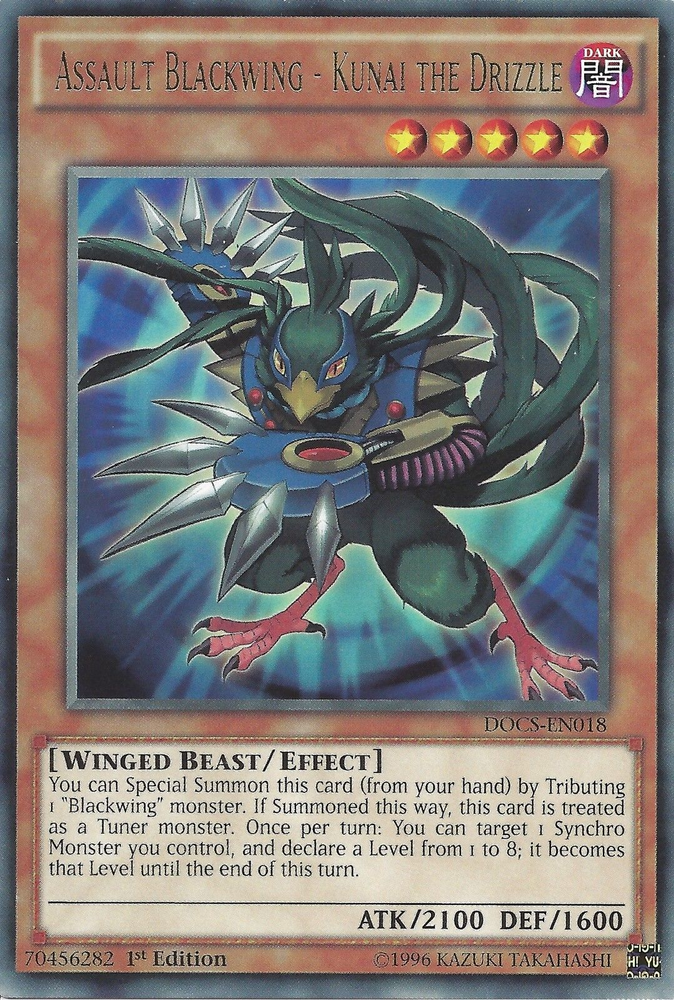 Assault Blackwing - Kunai the Drizzle [DOCS-EN018] Rare Yu-Gi-Oh!