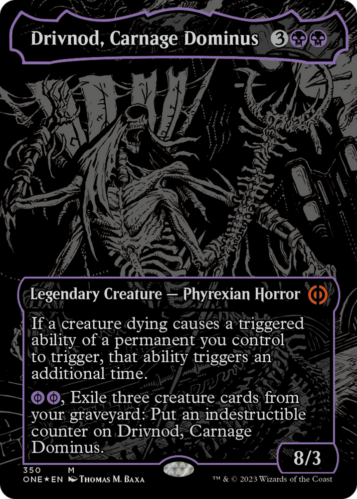 Drivnod, Carnage Dominus (Oil Slick Raised Foil) [Phyrexia: All Will Be One] Magic: The Gathering