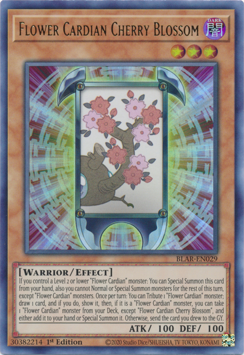 Flower Cardian Cherry Blossom [BLAR-EN029] Ultra Rare Yu-Gi-Oh!
