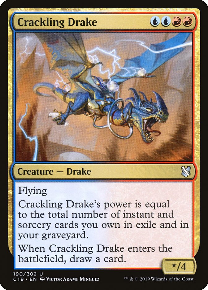 Crackling Drake [Commander 2019] Magic: The Gathering