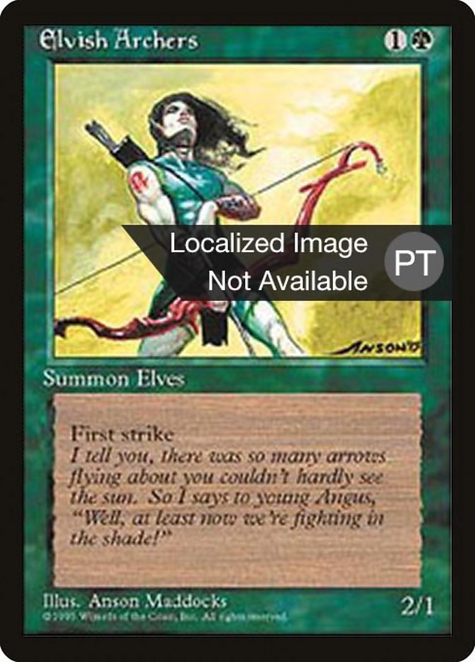Elvish Archers [Fourth Edition (Foreign Black Border)] Magic: The Gathering
