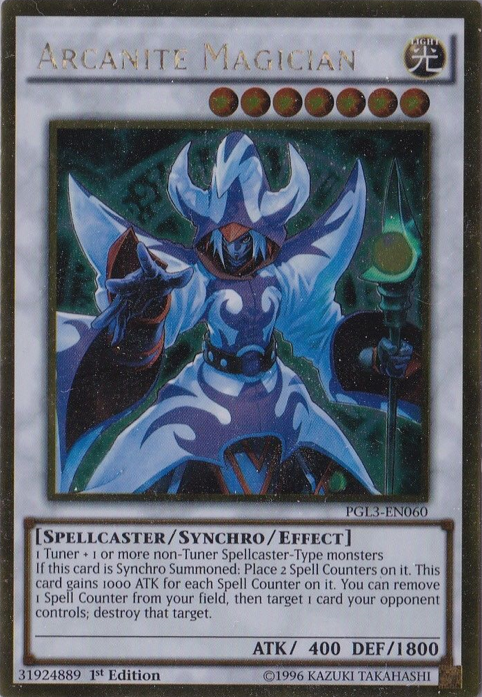 Arcanite Magician [PGL3-EN060] Gold Rare Yu-Gi-Oh!