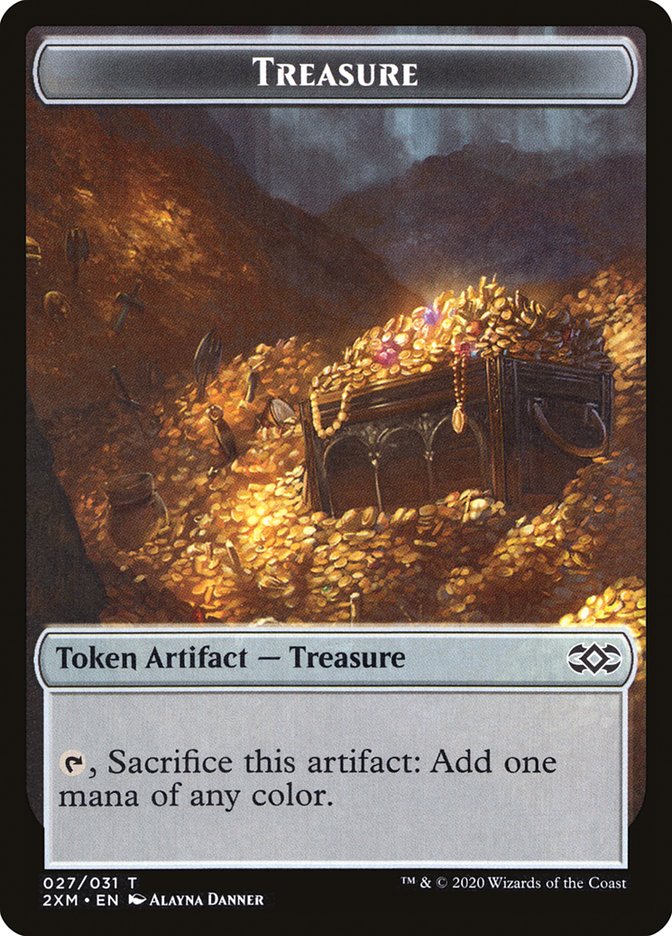 Myr (024) // Treasure Double-Sided Token [Double Masters Tokens] Magic: The Gathering
