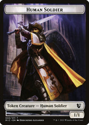 Germ // Human Soldier Double-Sided Token [Double Masters Tokens] Magic: The Gathering