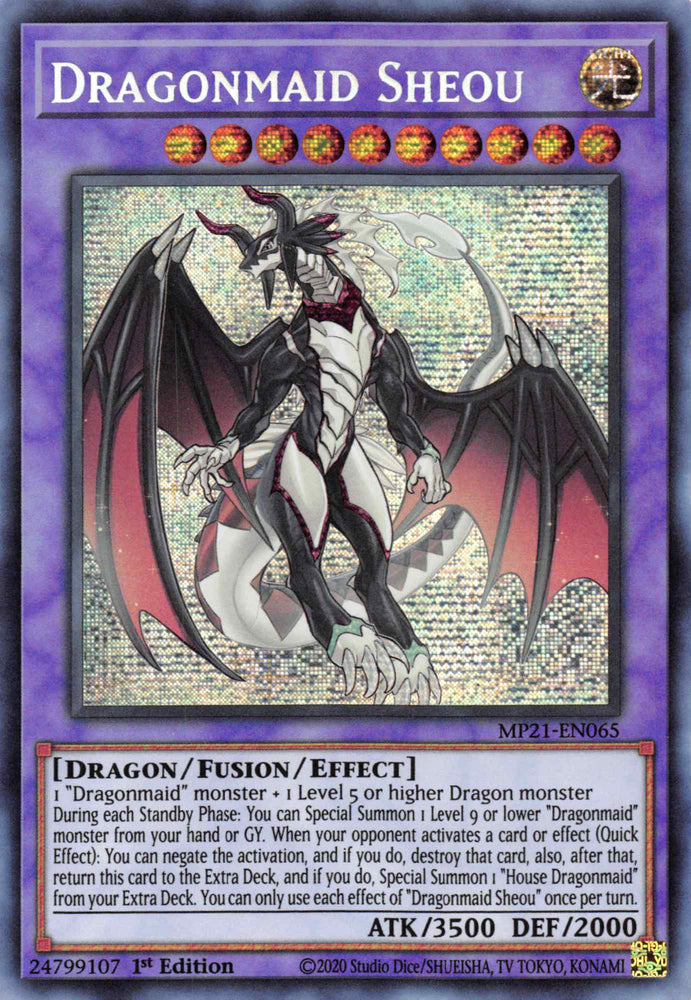 Dragonmaid Sheou [MP21-EN065] Prismatic Secret Rare Yu-Gi-Oh!