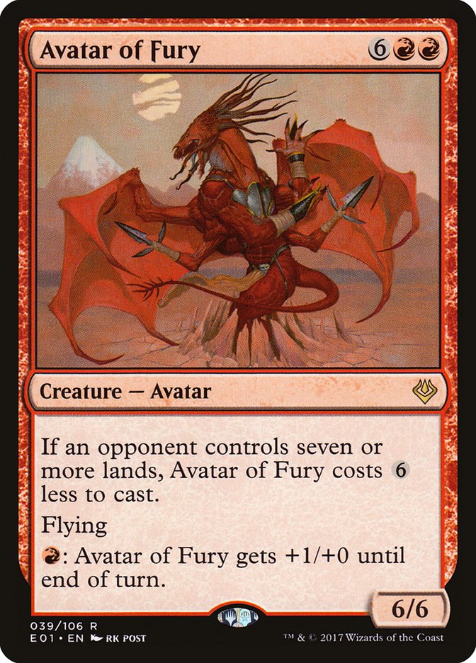 Avatar of Fury [Archenemy: Nicol Bolas] Magic: The Gathering