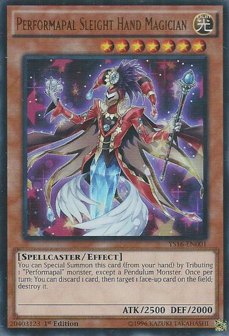 Performapal Sleight Hand Magician [YS16-EN001] Ultra Rare Yu-Gi-Oh!