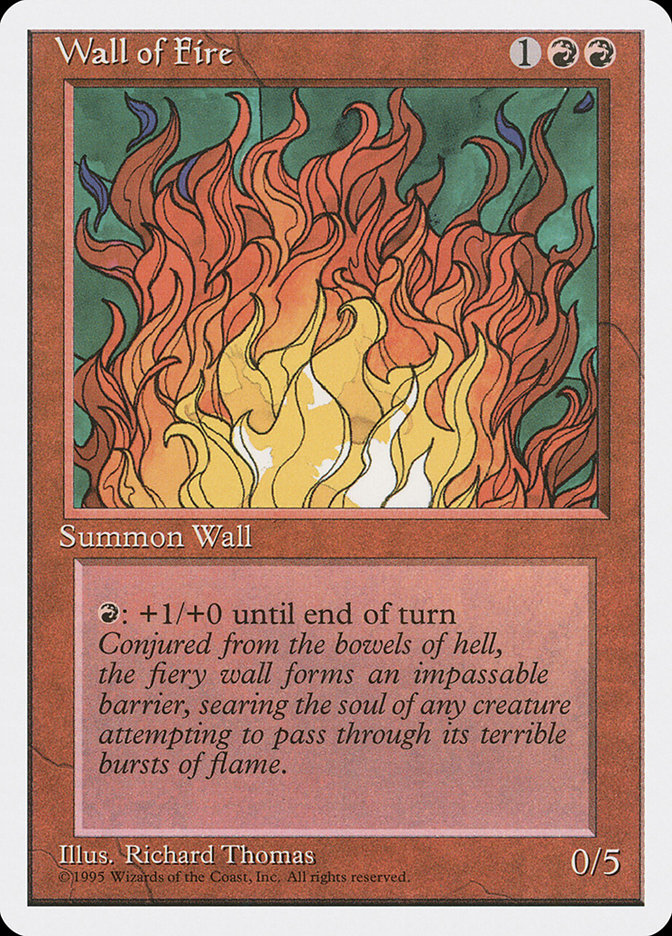 Wall of Fire [Fourth Edition] Magic: The Gathering