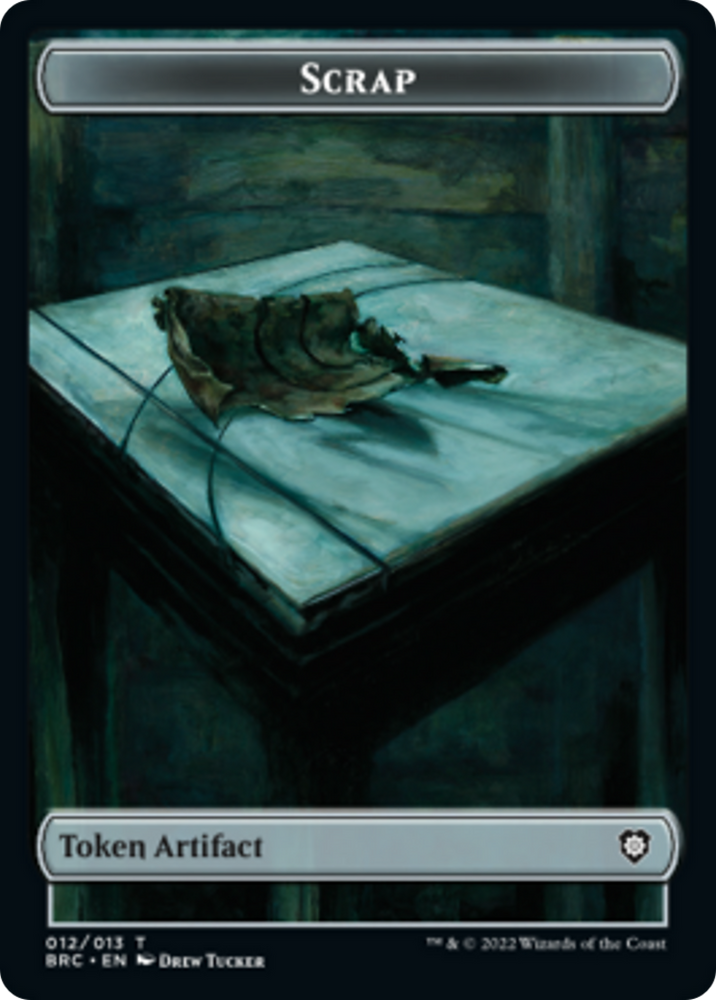 Scrap // Powerstone Double-Sided Token [The Brothers' War Commander Tokens] Magic: The Gathering
