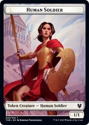 Human Soldier // Spider Double-Sided Token [Theros Beyond Death Tokens] Magic: The Gathering