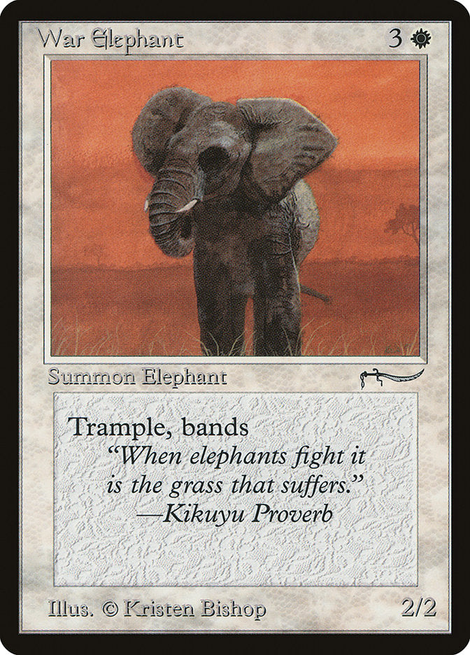 War Elephant (Light Mana Cost) [Arabian Nights] Magic: The Gathering