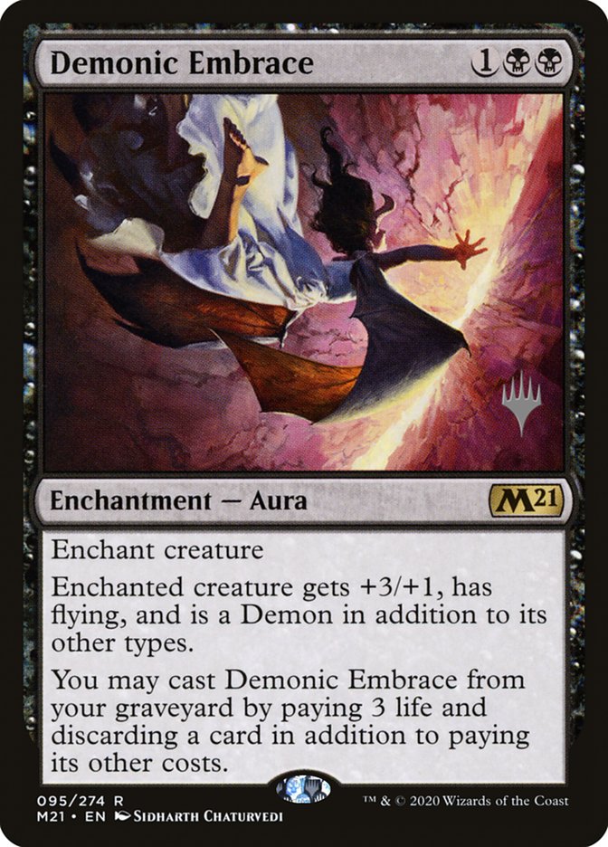 Demonic Embrace (Promo Pack) [Core Set 2021 Promos] Magic: The Gathering