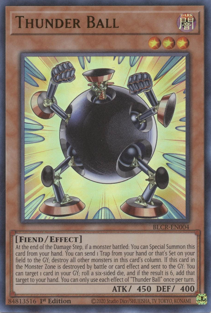 Thunder Ball [BLCR-EN004] Ultra Rare Yu-Gi-Oh!