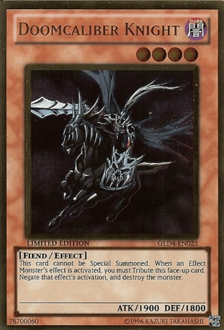 Doomcaliber Knight [GLD4-EN023] Gold Rare Yu-Gi-Oh!