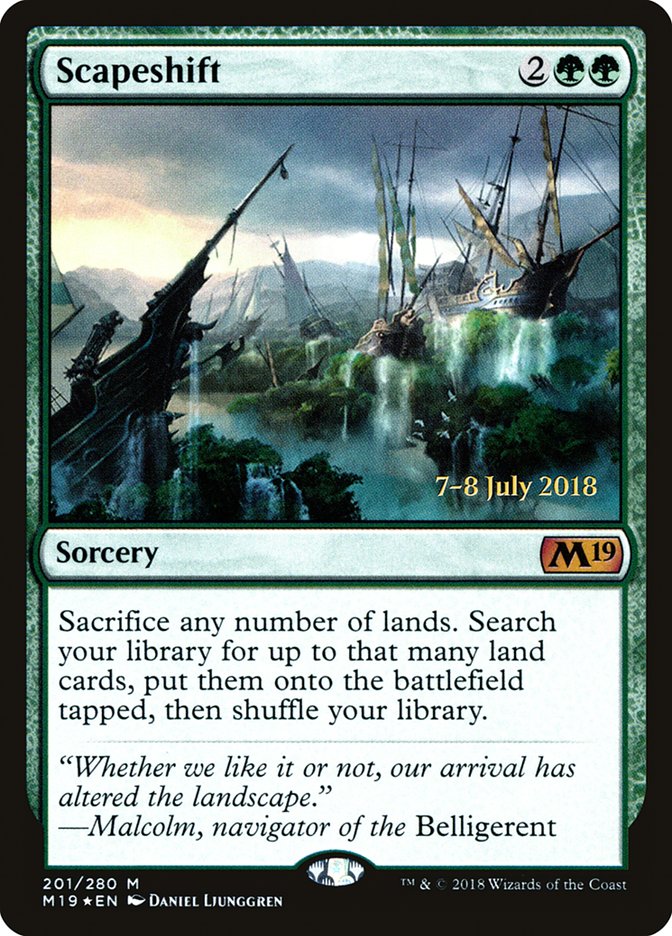 Scapeshift [Core Set 2019 Prerelease Promos] Magic: The Gathering