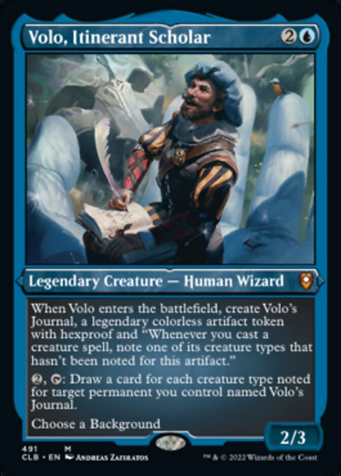 Volo, Itinerant Scholar (Foil Etched) [Commander Legends: Battle for Baldur's Gate] Magic: The Gathering