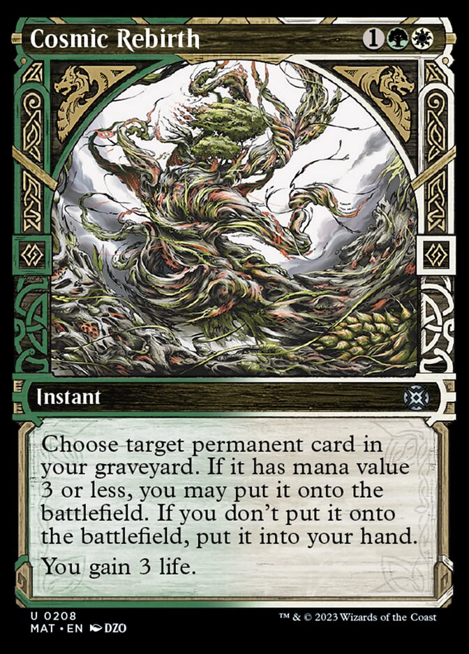 Cosmic Rebirth (Showcase Halo Foil) [March of the Machine: The Aftermath] Magic: The Gathering
