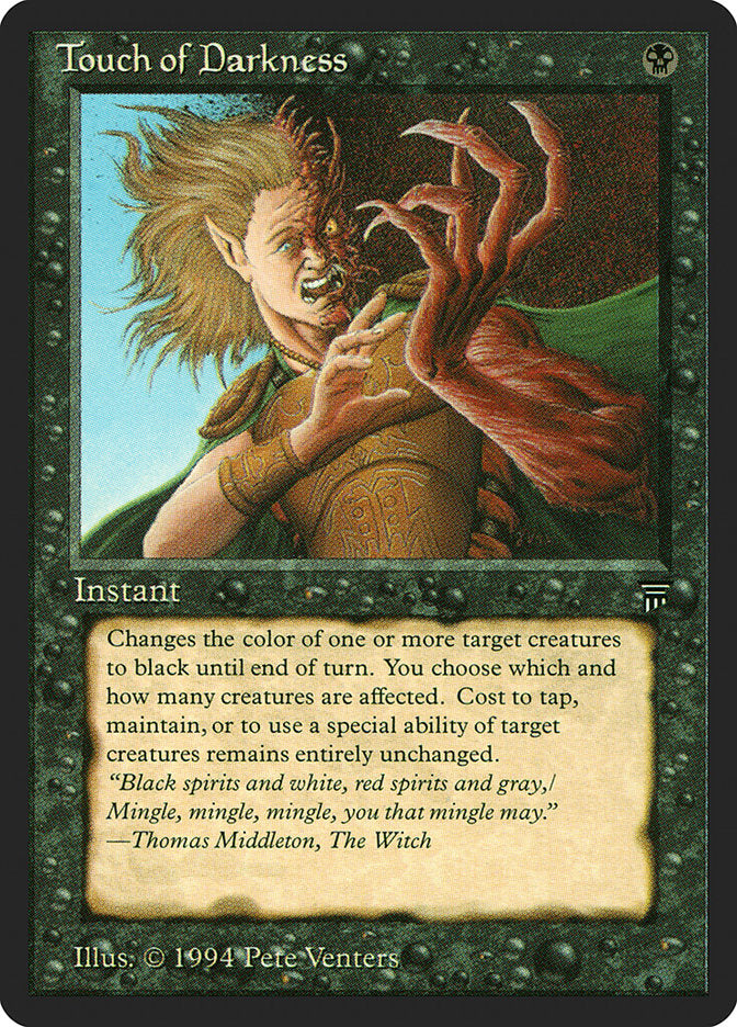 Touch of Darkness [Legends] Magic: The Gathering