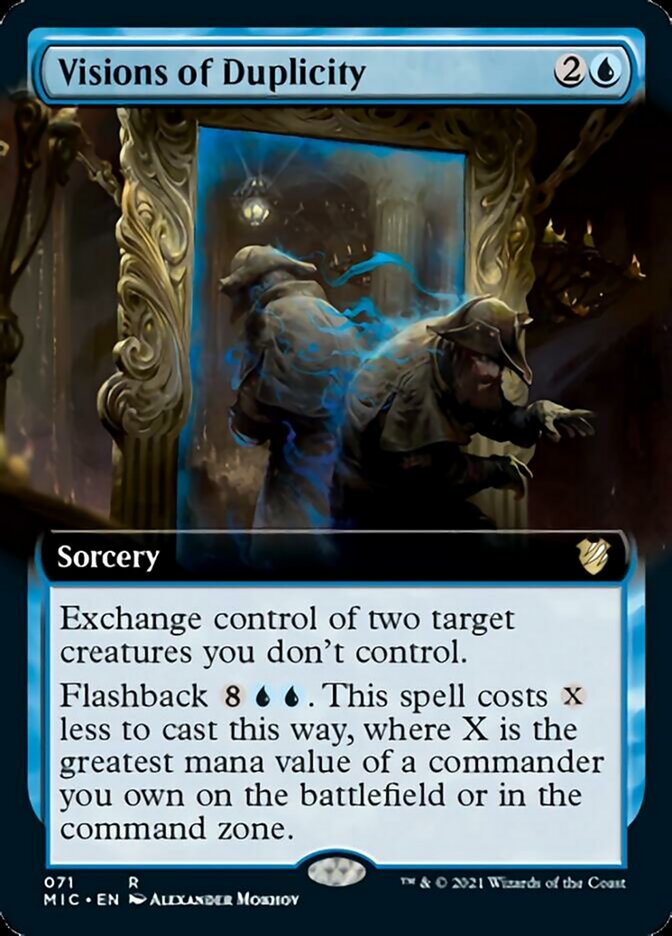 Visions of Duplicity (Extended Art) [Innistrad: Midnight Hunt Commander] Magic: The Gathering