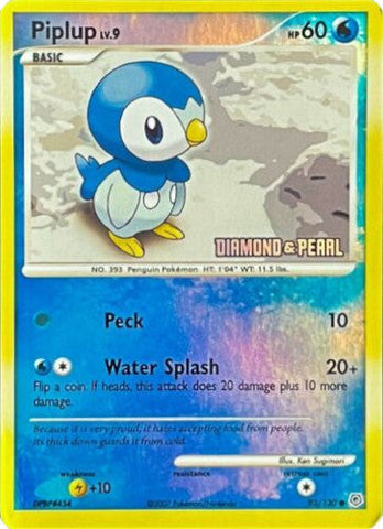 Piplup (93/130) (Diamond and Pearl) [Burger King Promos: 2008 Collection] Pokémon