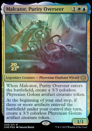 Malcator, Purity Overseer [Phyrexia: All Will Be One Prerelease Promos] Magic: The Gathering