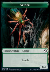 Spirit // Spider Double-Sided Token [Innistrad: Midnight Hunt Tokens] Magic: The Gathering