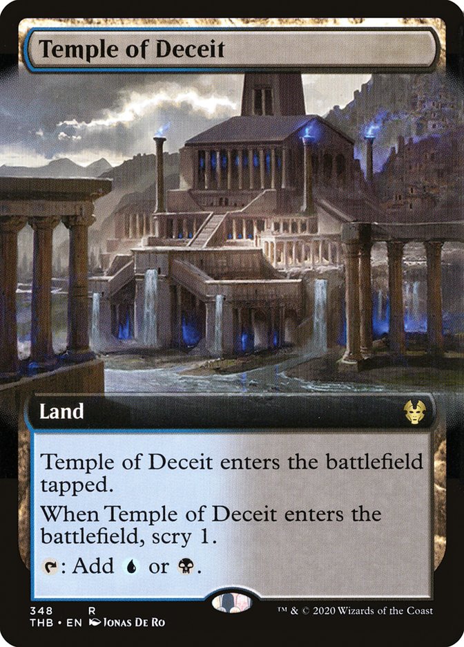 Temple of Deceit (Extended Art) [Theros Beyond Death] Magic: The Gathering