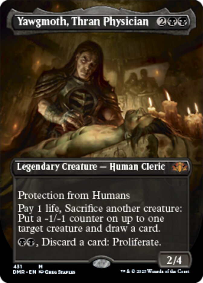 Yawgmoth, Thran Physician (Borderless Alternate Art) [Dominaria Remastered] Magic: The Gathering