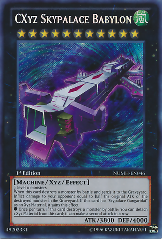 CXyz Skypalace Babylon [NUMH-EN046] Secret Rare Yu-Gi-Oh!