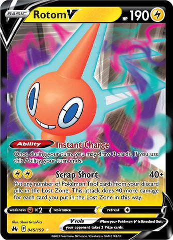 Rotom V (045/159) [Sword & Shield: Crown Zenith] Pokémon
