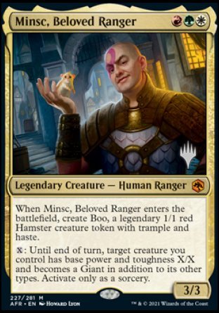 Minsc, Beloved Ranger (Promo Pack) [Dungeons & Dragons: Adventures in the Forgotten Realms Promos] Magic: The Gathering