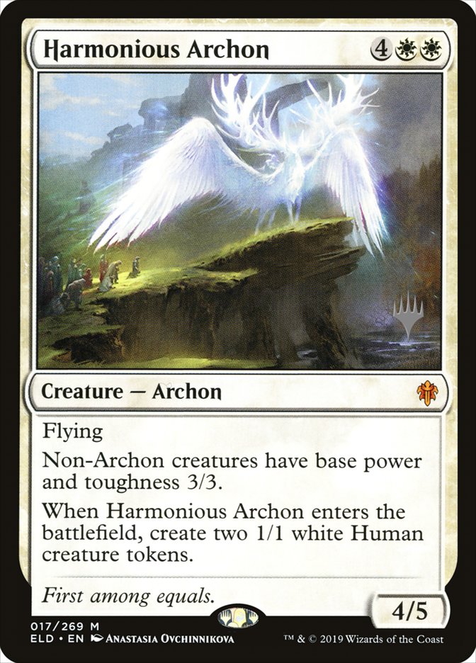 Harmonious Archon (Promo Pack) [Throne of Eldraine Promos] Magic: The Gathering
