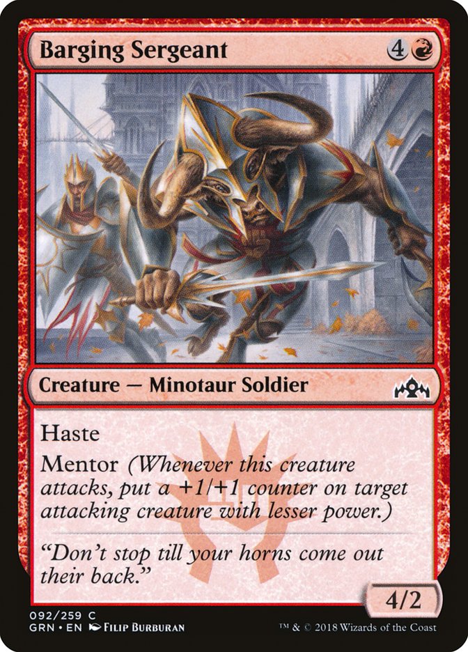 Barging Sergeant [Guilds of Ravnica] Magic: The Gathering