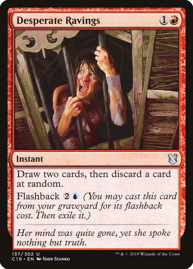 Desperate Ravings [Commander 2019] Magic: The Gathering