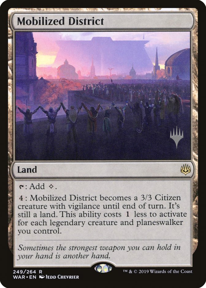 Mobilized District (Promo Pack) [War of the Spark Promos] Magic: The Gathering
