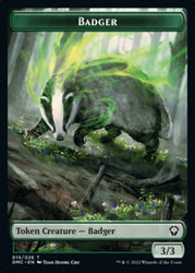 Saproling // Badger Double-Sided Token [Dominaria United Tokens] Magic: The Gathering
