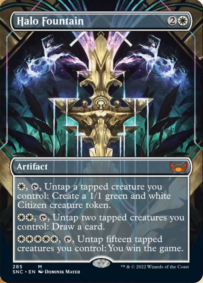 Halo Fountain (Borderless Alternate Art) [Streets of New Capenna] Magic: The Gathering