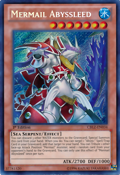Mermail Abyssleed [CBLZ-EN034] Secret Rare Yu-Gi-Oh!