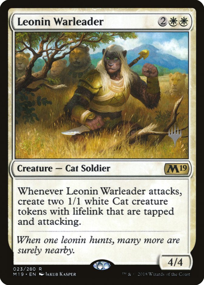Leonin Warleader (Promo Pack) [Core Set 2019 Promos] Magic: The Gathering