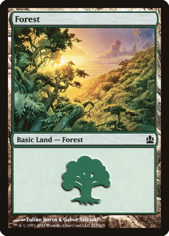 Forest (317) [Commander 2011] Magic: The Gathering
