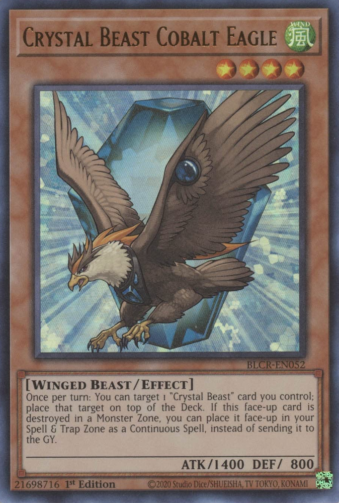 Crystal Beast Cobalt Eagle [BLCR-EN052] Ultra Rare Yu-Gi-Oh!