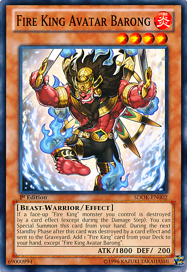 Fire King Avatar Barong [SDOK-EN002] Common Yu-Gi-Oh!