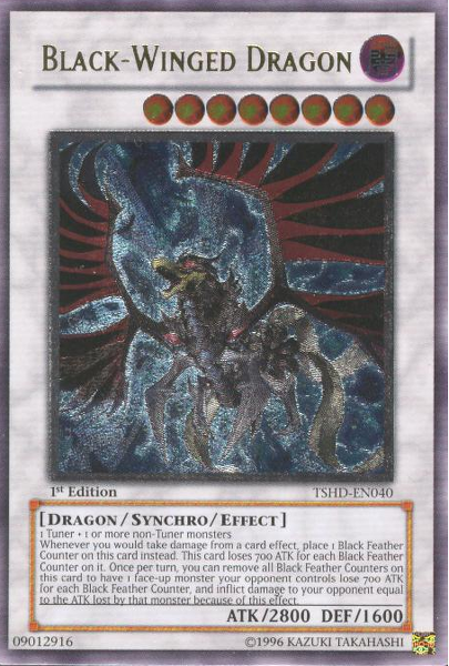 Black-Winged Dragon [TSHD-EN040] Ultimate Rare Yu-Gi-Oh!