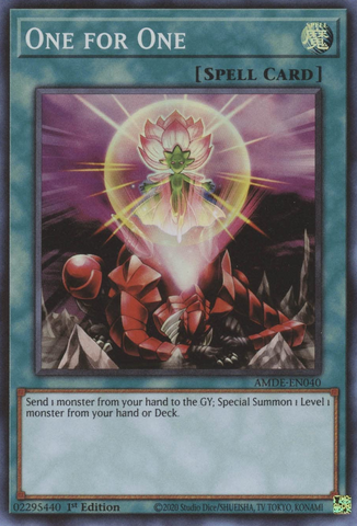 One for One [AMDE-EN040] Super Rare Yu-Gi-Oh!