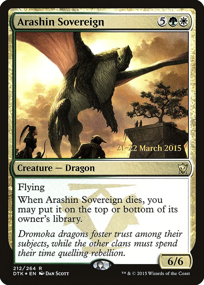 Arashin Sovereign [Dragons of Tarkir Prerelease Promos] Magic: The Gathering